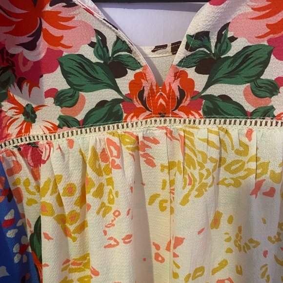 Evelyn Blue pop art dress size L long sleeves new never worn! Fun & colorful - Picture 5 of 16